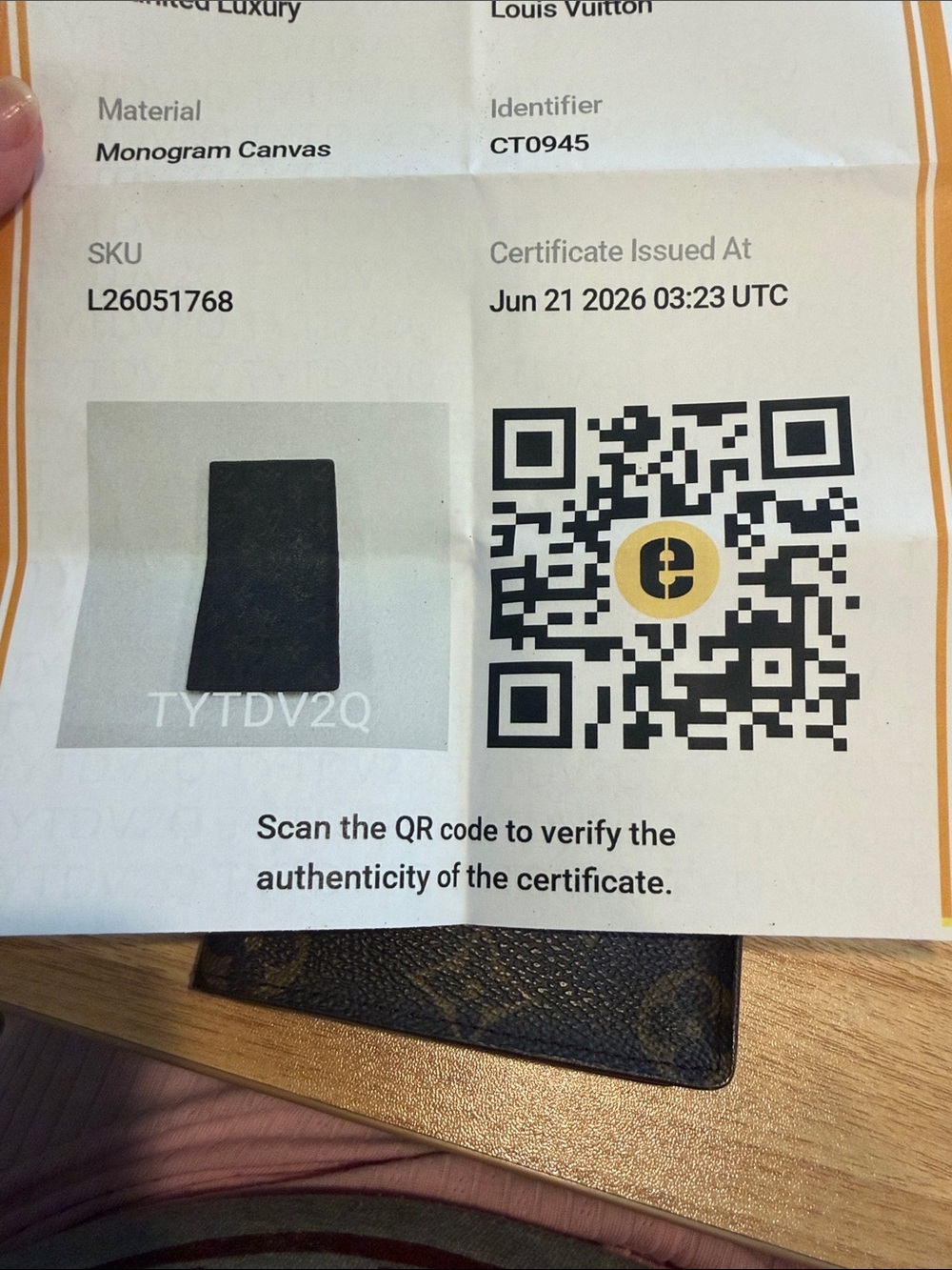 Louis Vuitton Long Wallet - authenticated - Picture 6 of 7